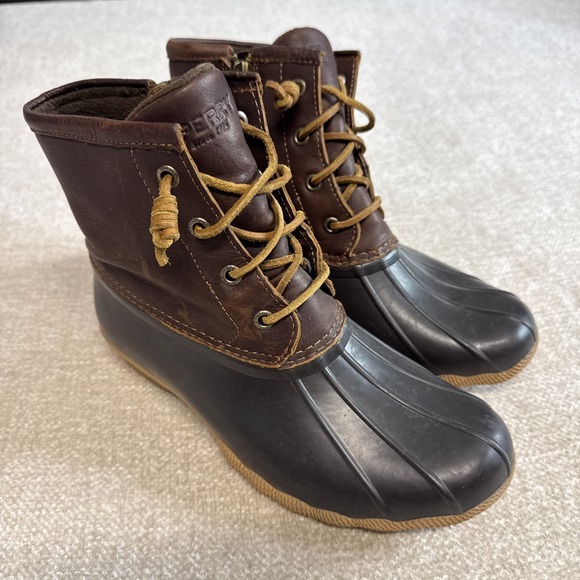 Sperry Shoes - Sperry SALTWATER Tan/Dk Brown - Women Size 7M - STS91176